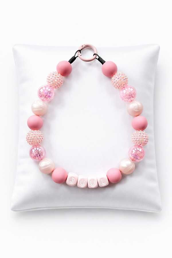 Unieke hondenketting met naam 20mm kralen