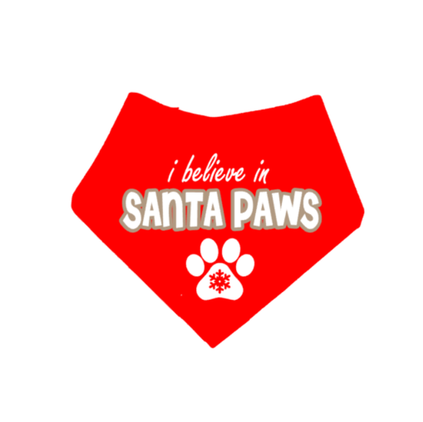 Honden kerst bandana I believe in Santa Paws
