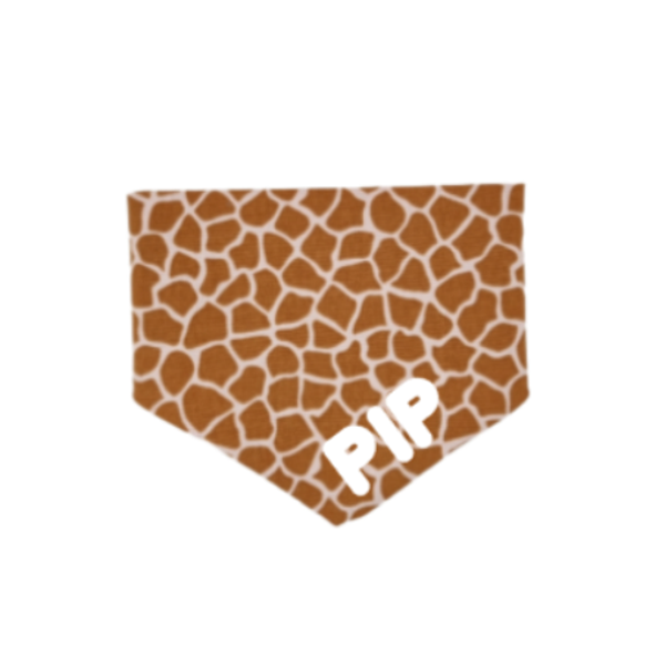 Honden bandana Giraf met of zonder eigen naam