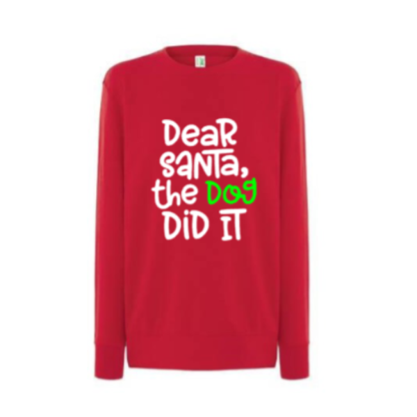 Kerst sweater Dear Santa the dog did it