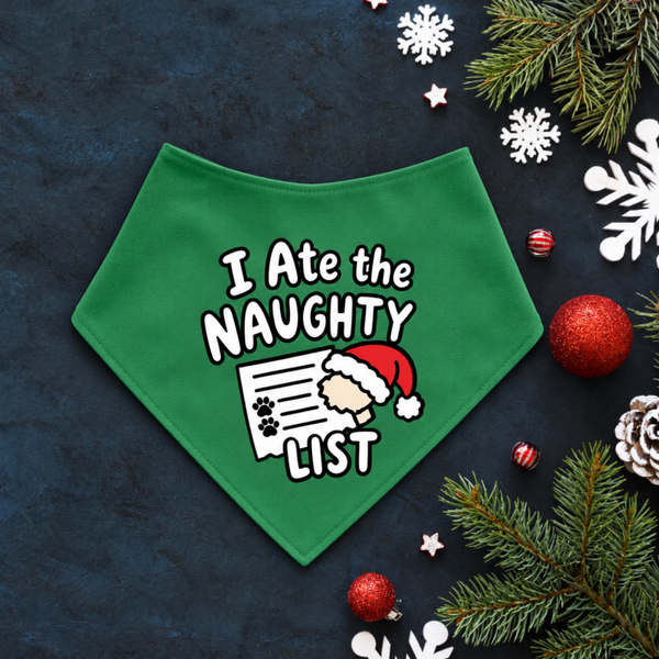 Honden kerst bandana I ate the naughty list