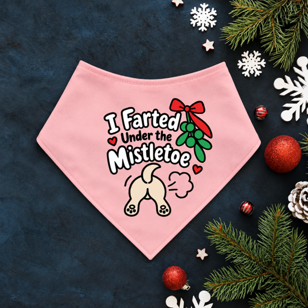 Honden kerst bandana I farted under de mistletoe