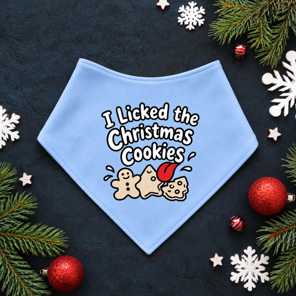 Honden kerst bandana I licked the christmas cookies