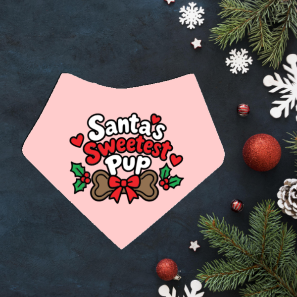 Honden kerst bandana Santa's sweetest pup