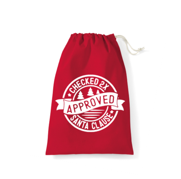 Kerstcadeau zak Santa Approved