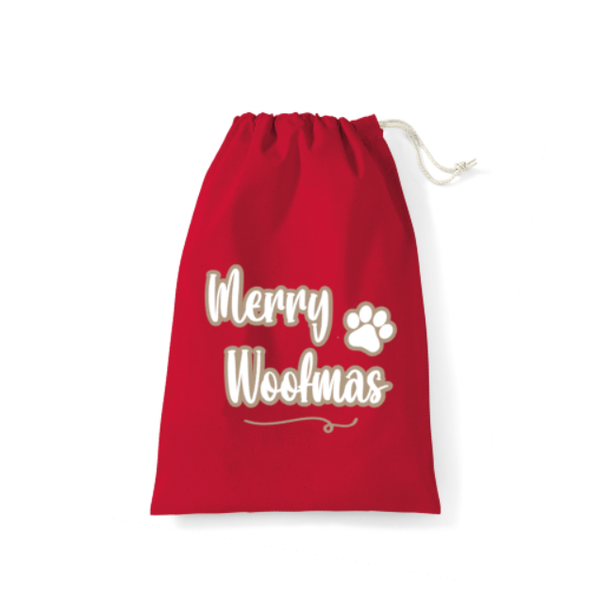 Kerstcadeau zak Merry Woofmas