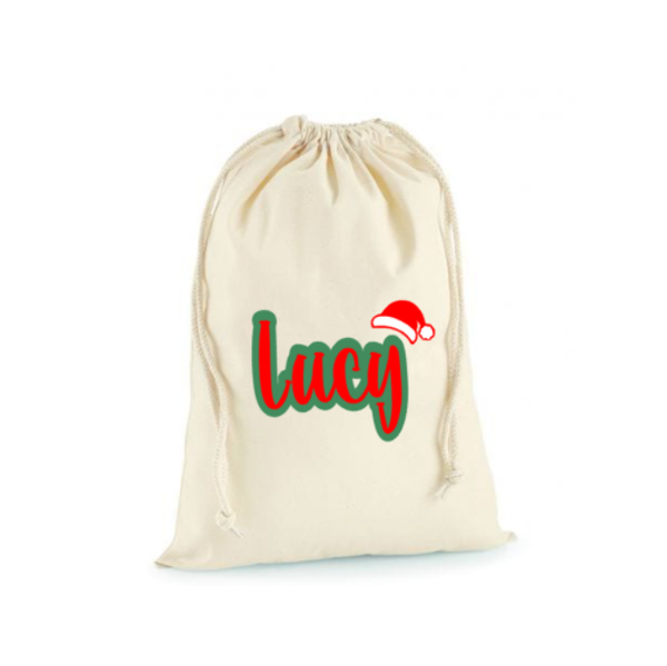 Kerstcadeau zak met eigen naam
