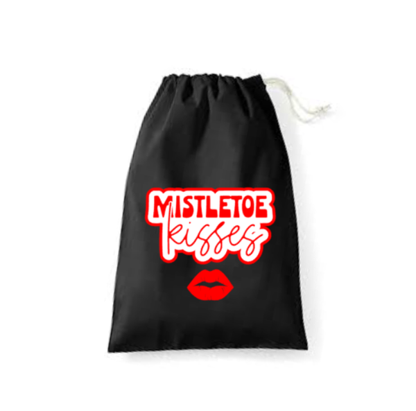 Kerstcadeau zak Missletoe kisses