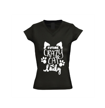 Dames shirt Future crazy cat lady