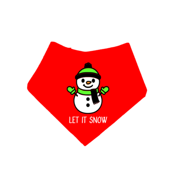 Honden kerst bandana Let it snow