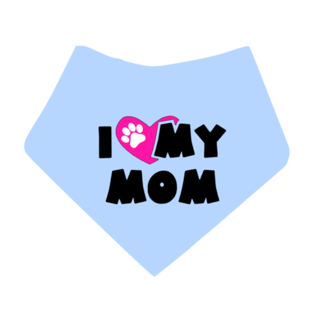 Moederdag bandana voor honden I love my mommy