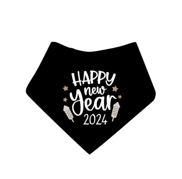 Neuwjaar honden bandana Happy New Year 2024
