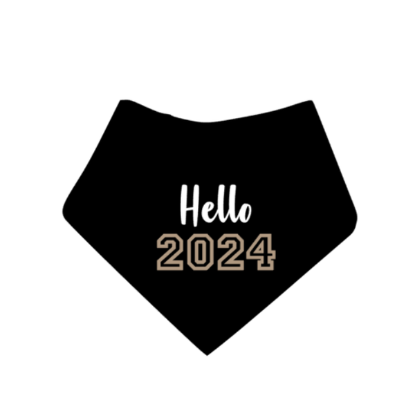 Nieuwjaar honden bandana Hello 2024