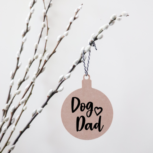 Kerstbal Dog Dad