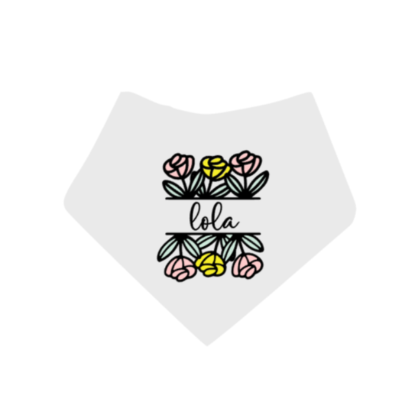 Pasen honden bandana Bloem met eigen naam
