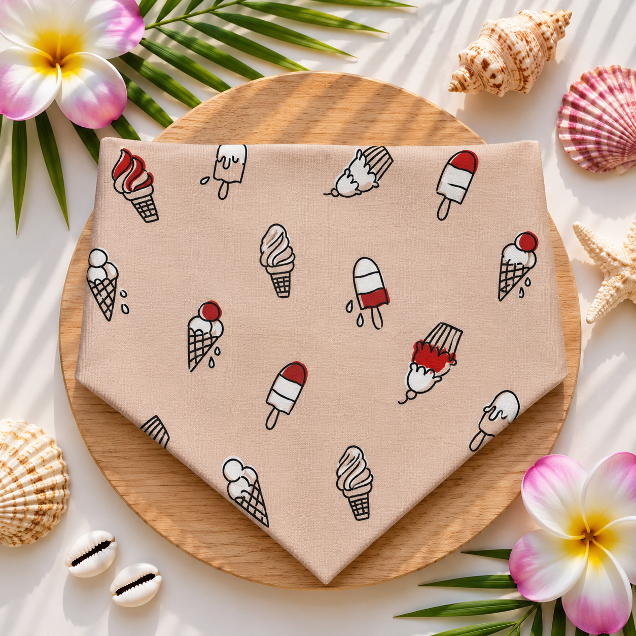 Honden UV kleur veranderende bandana Ice-cream