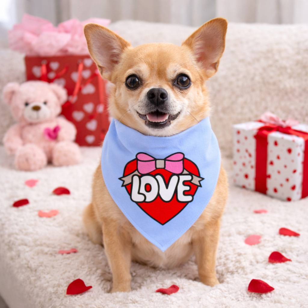 Valentijn Bandana voor honden Love