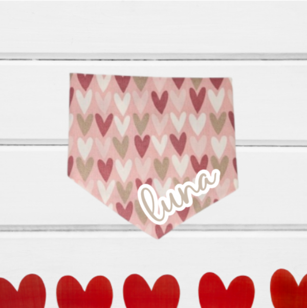 Valentijn honden bandana Hearts
