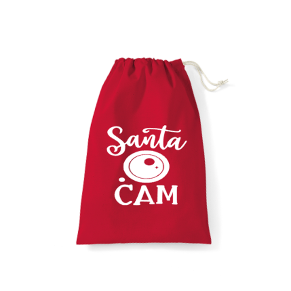 Kerstcadeau zak Santa Cam Klein