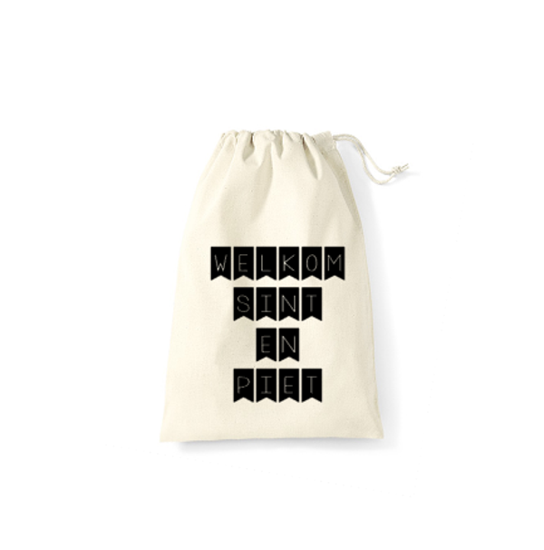 Honden Pepernoten zakje Welkom Sint en Piet