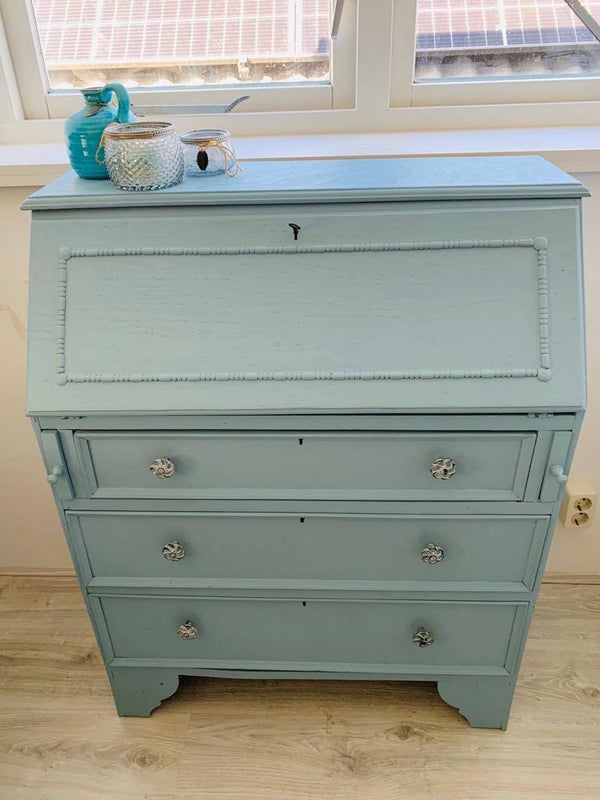 Secretaire ijsblauw/grijs