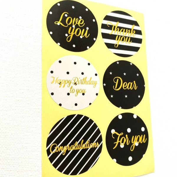 stickervel zwart/wit (6st)