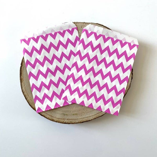 Zakje wave fuchia roze (5st)