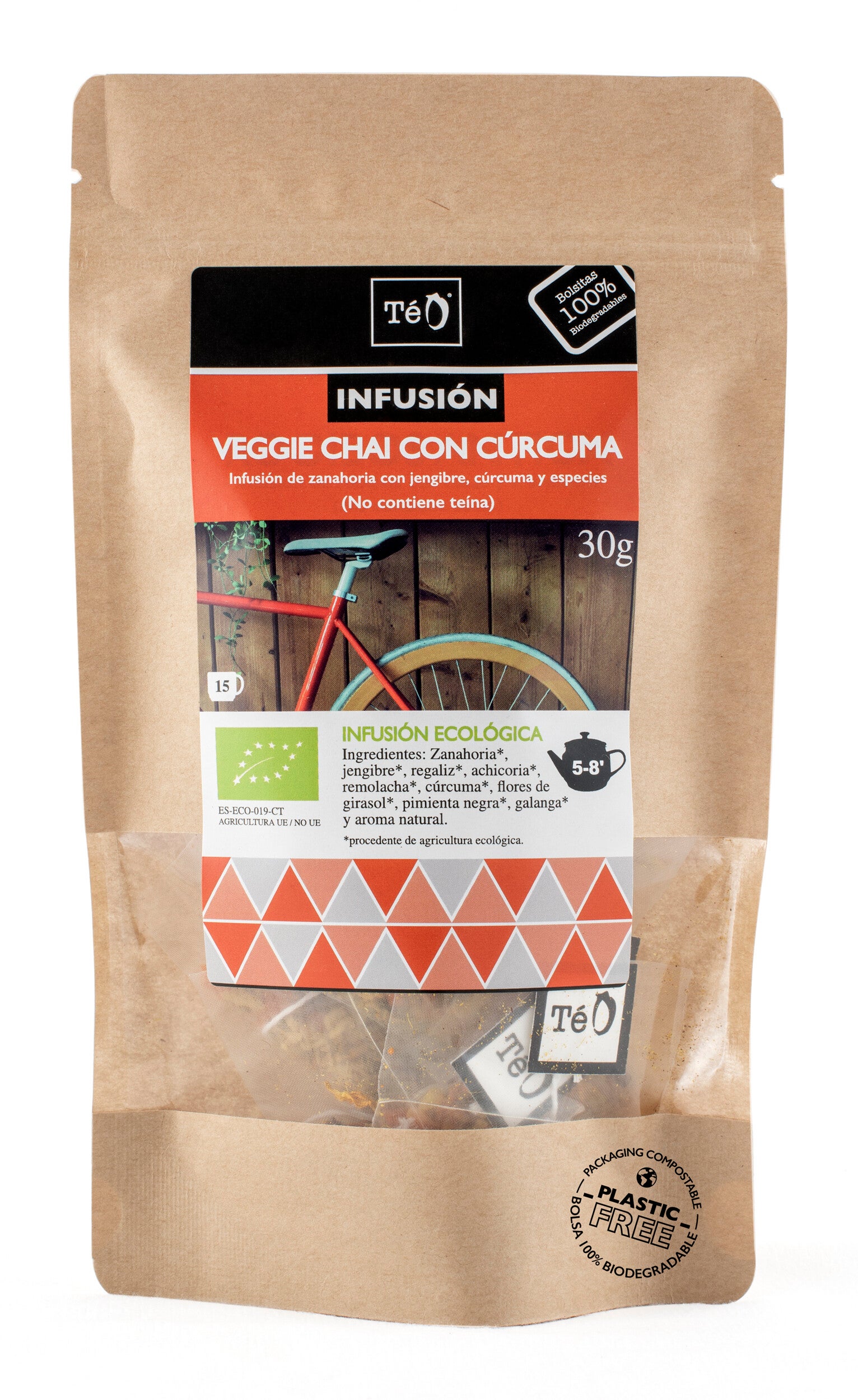 Infusión Jengibre Zanahoria 15 bolsitas Paquete de 30 grs