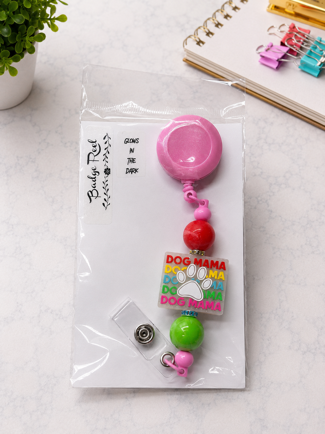 Dog Mama Badge Reel