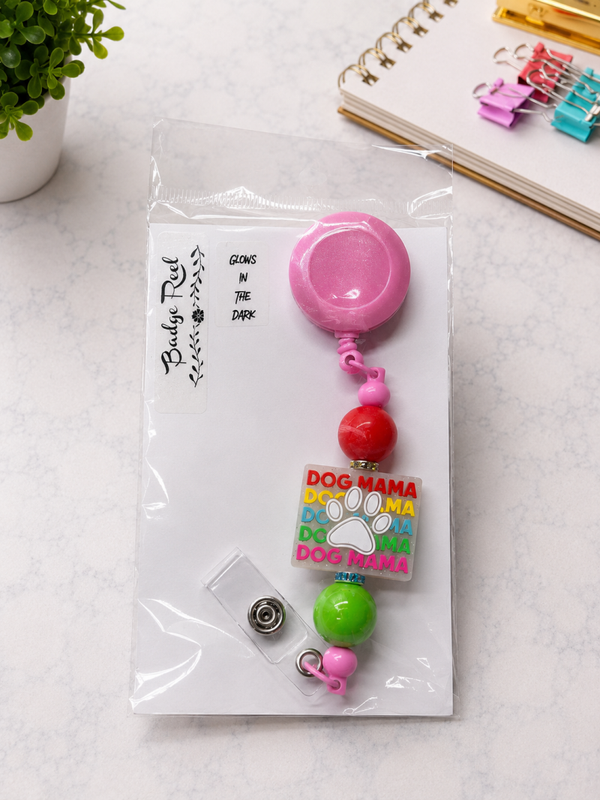 Dog Mama Badge Reel