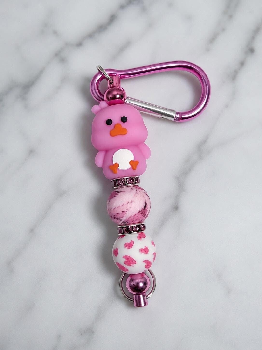 Pink Duck Keychain