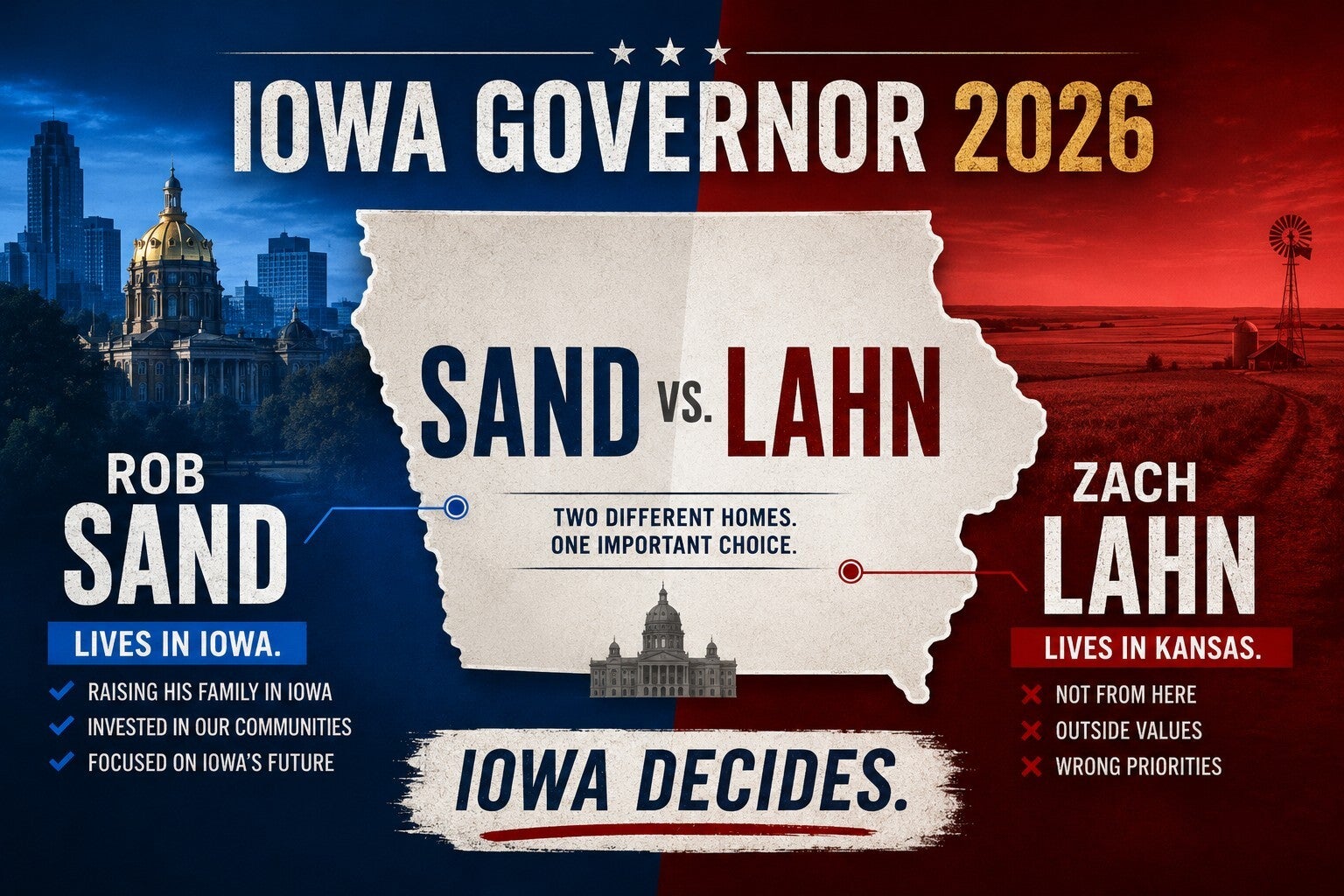 Rebecca Schweitzer Des Moines Iowa on Zach Lahn Iowa governor Republican nominee 2026 what voters need to know