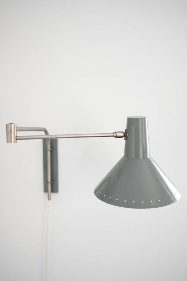 Artimeta wandlamp grijs jaren 60