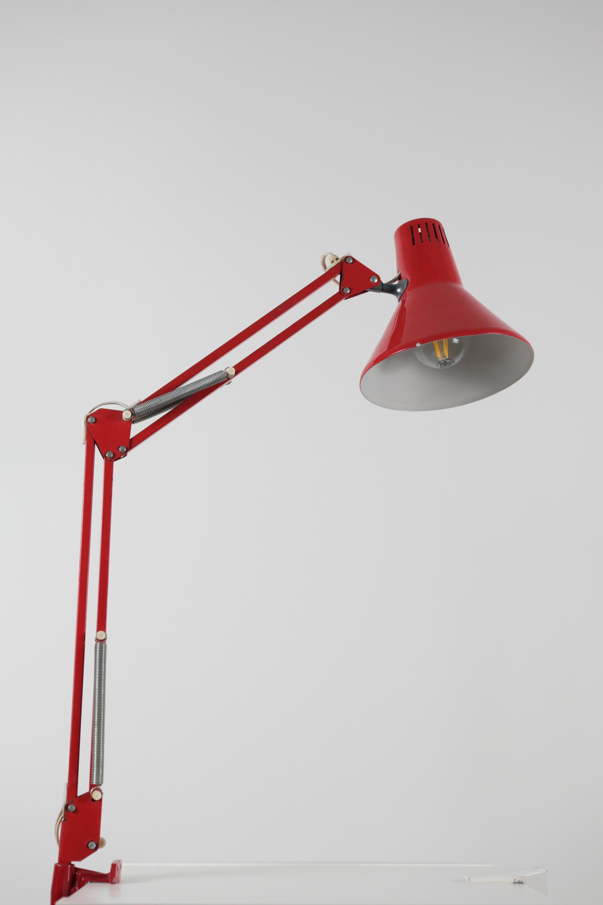 Architectenlamp rood  jaren 70