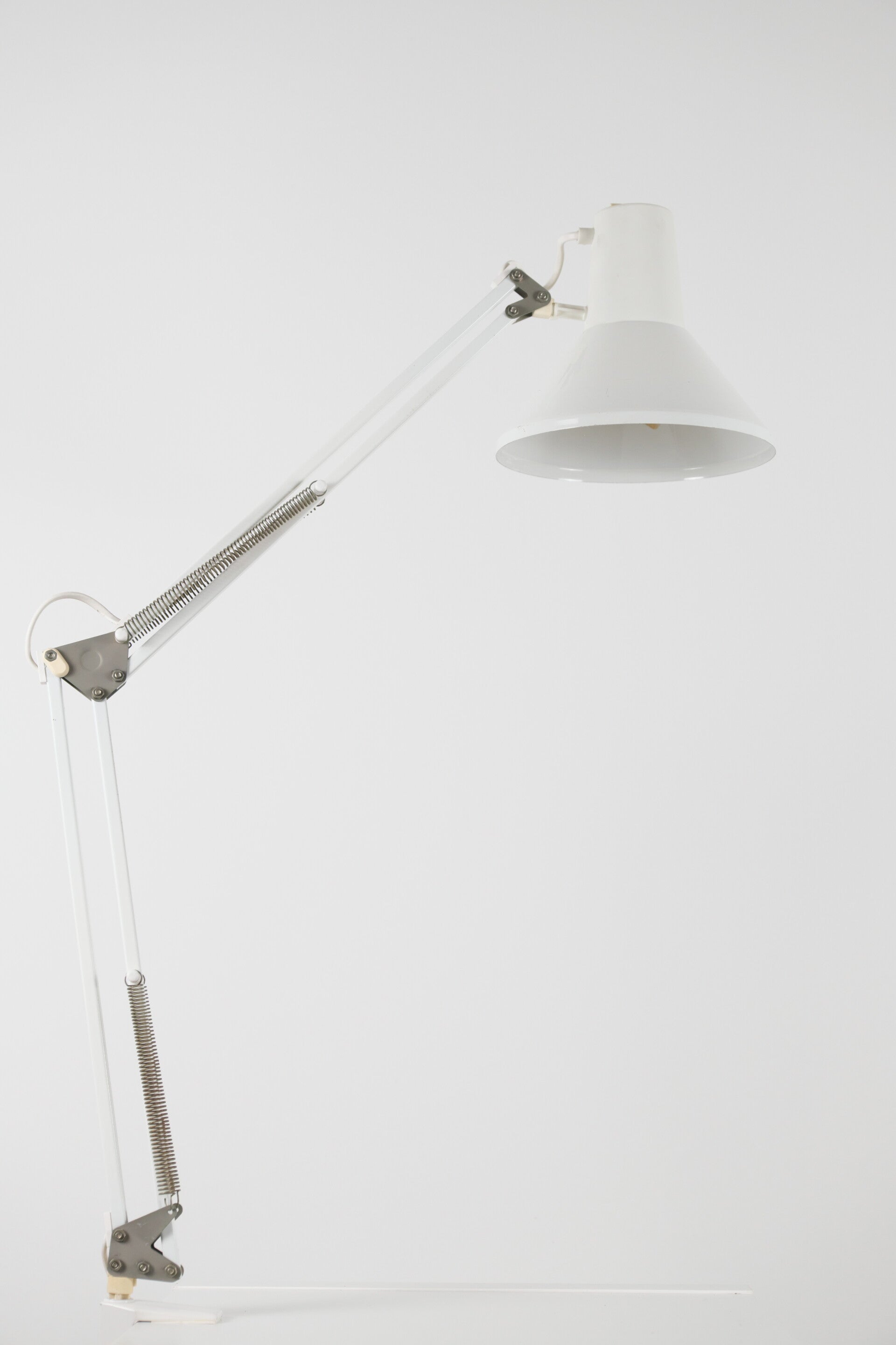 Architectenlamp wit  jaren 70
