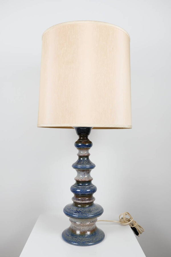 Keramiek tafellamp bubble vintage Kaiser blauw jaren 60