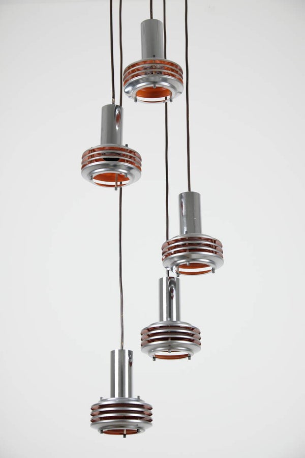 Space Age cascade hanglamp jaren 60