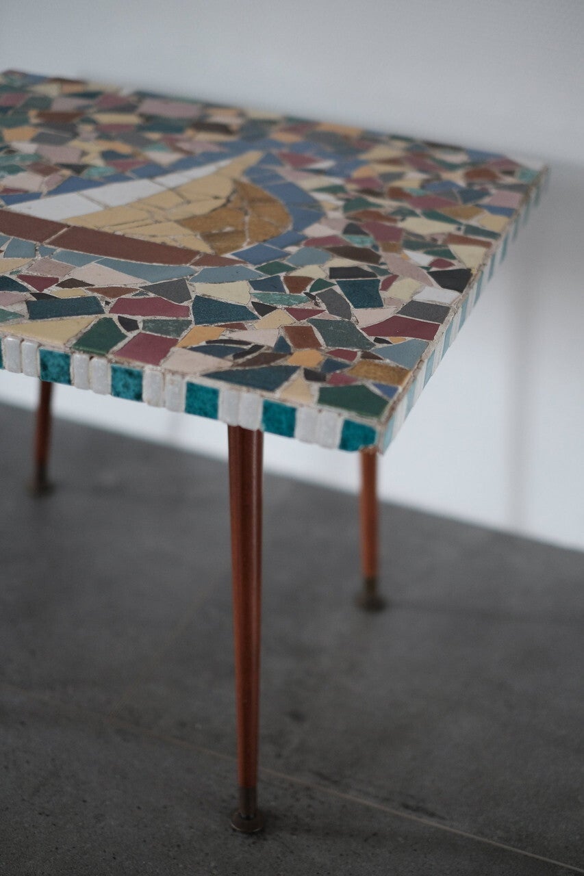 Mozaïek bijzettafel jaren 60