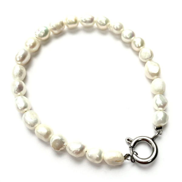Pearl bracelet silver