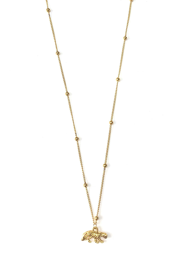 Panther dot necklace gold