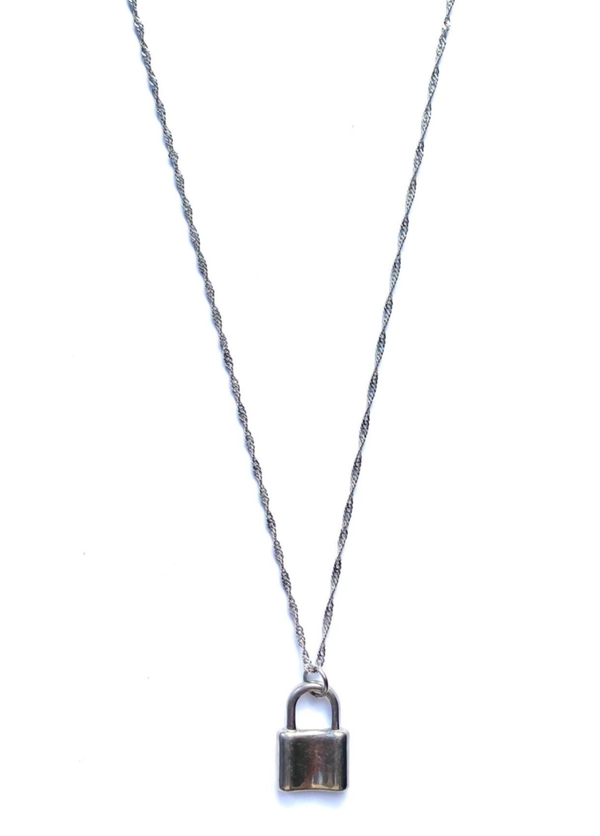 The Lock necklace silver