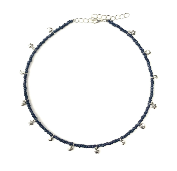 Starry night necklace silver