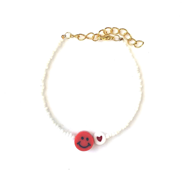 Happy bracelet red gold