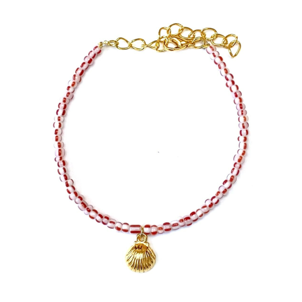 Little shell bracelet red gold