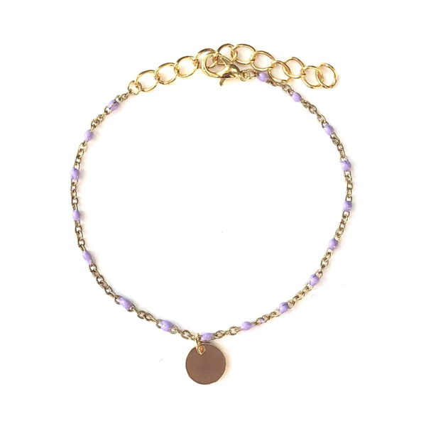 Happy dot bracelet purple gold