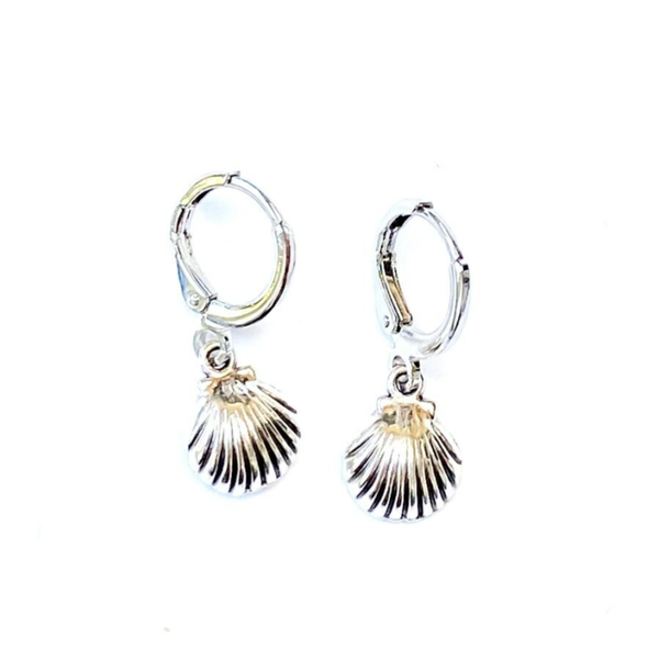Shell earrings silver