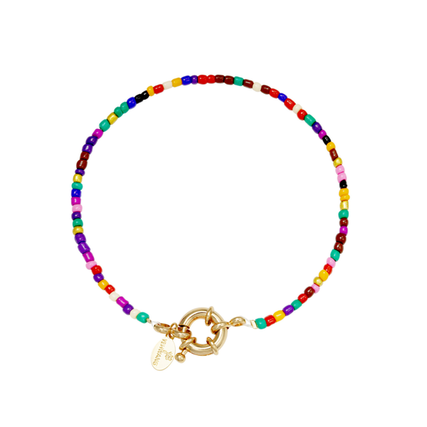 Multi colour bracelet gold