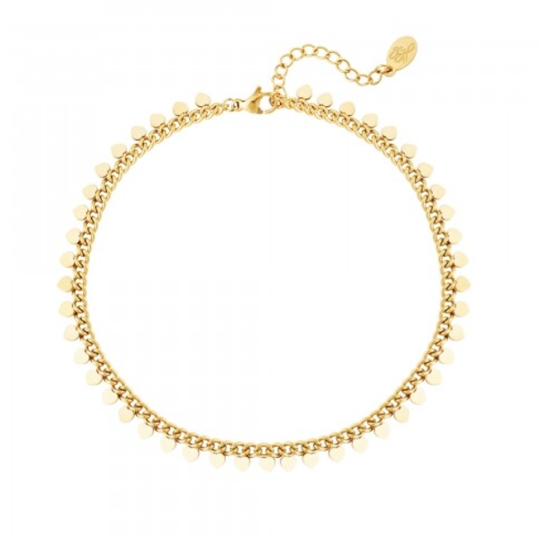 A lot of hearts bracelet gold