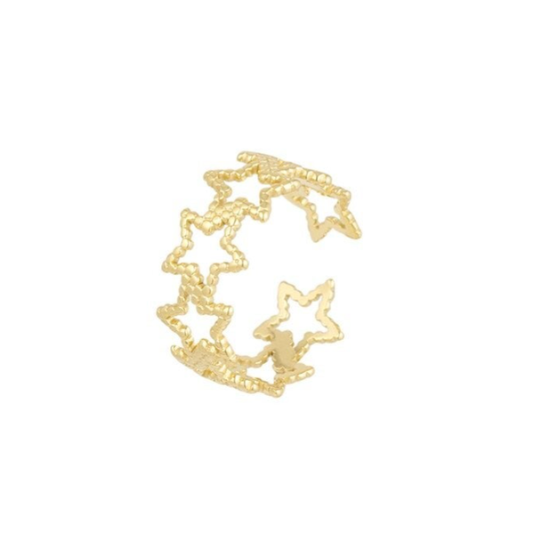 Full of stars ring gold