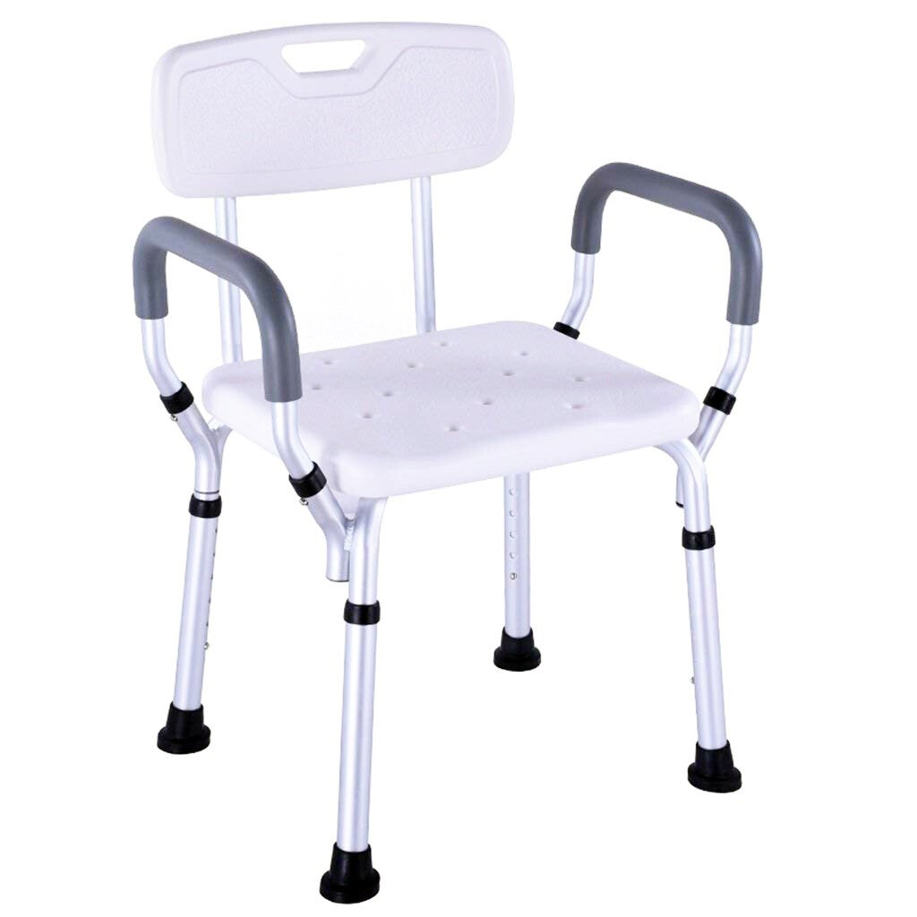 Banca para ducha con respaldo y asas